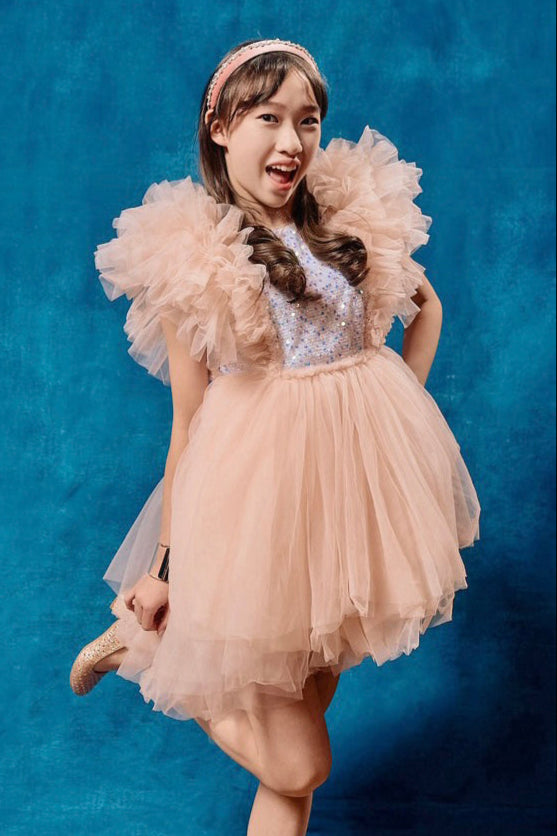 Girls Velvet Crystal Pink Hairband