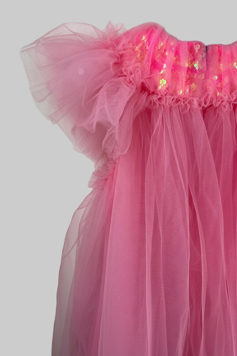 Baby Girls Rose Tulle Sequin Dress
