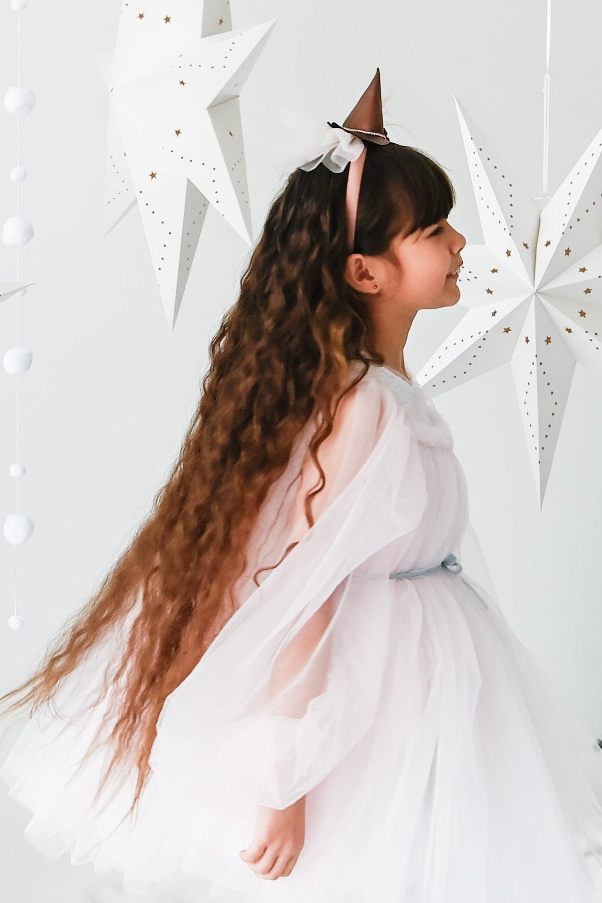 Crystal Party Hat Silk Hairband With Feather