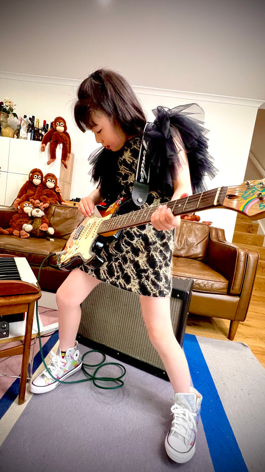 Rocking Out in the Sonata Tweed Tulle Dress