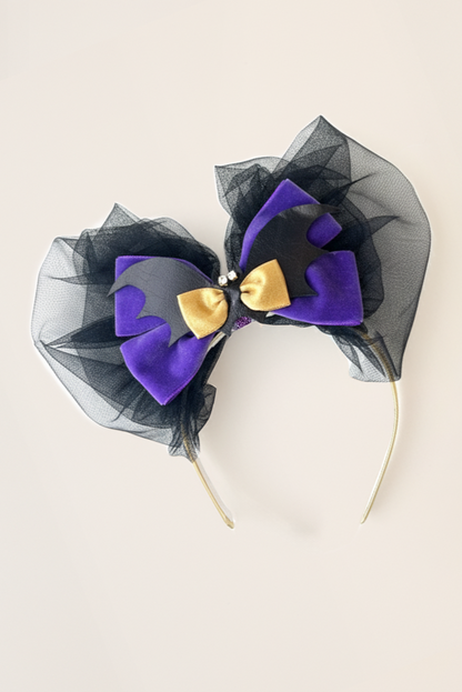 Baby Girls Genuine Leather Silk Hairband with Velvet bow