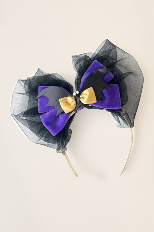 Baby Girls Genuine Leather Silk Hairband with Velvet bow