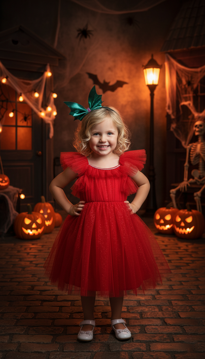 Baby Girls Leather Bat-wing Hairband Emerald Green