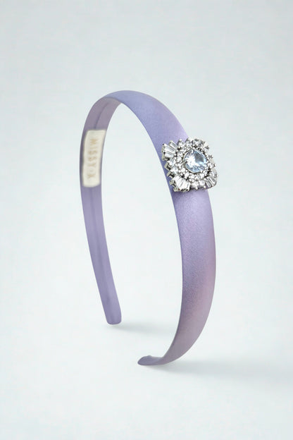 Girls Silk Hairband Dark Purple