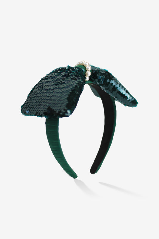 Girls Pearl Green Hairband