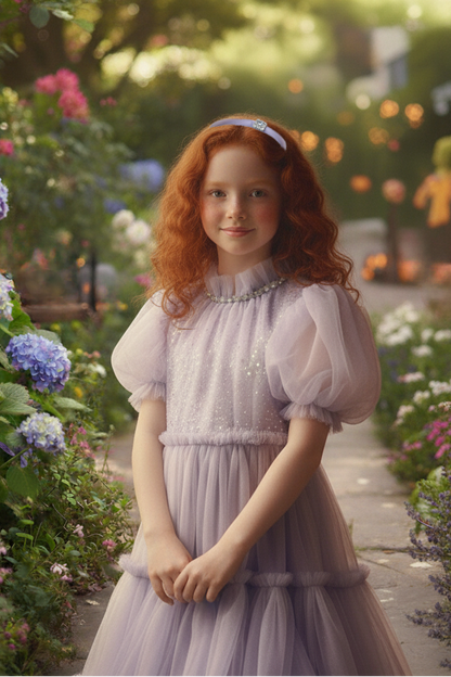 Girls Silk Hairband Dark Purple