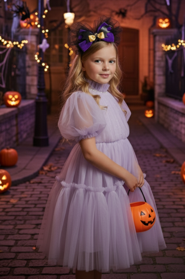 Baby Girls Genuine Leather Silk Hairband with Velvet bow