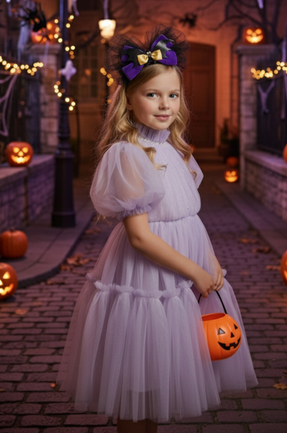 Baby Girls Genuine Leather Silk Hairband with Velvet bow