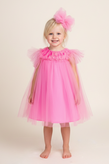 Baby Girls Rose Tulle Sequin Dress