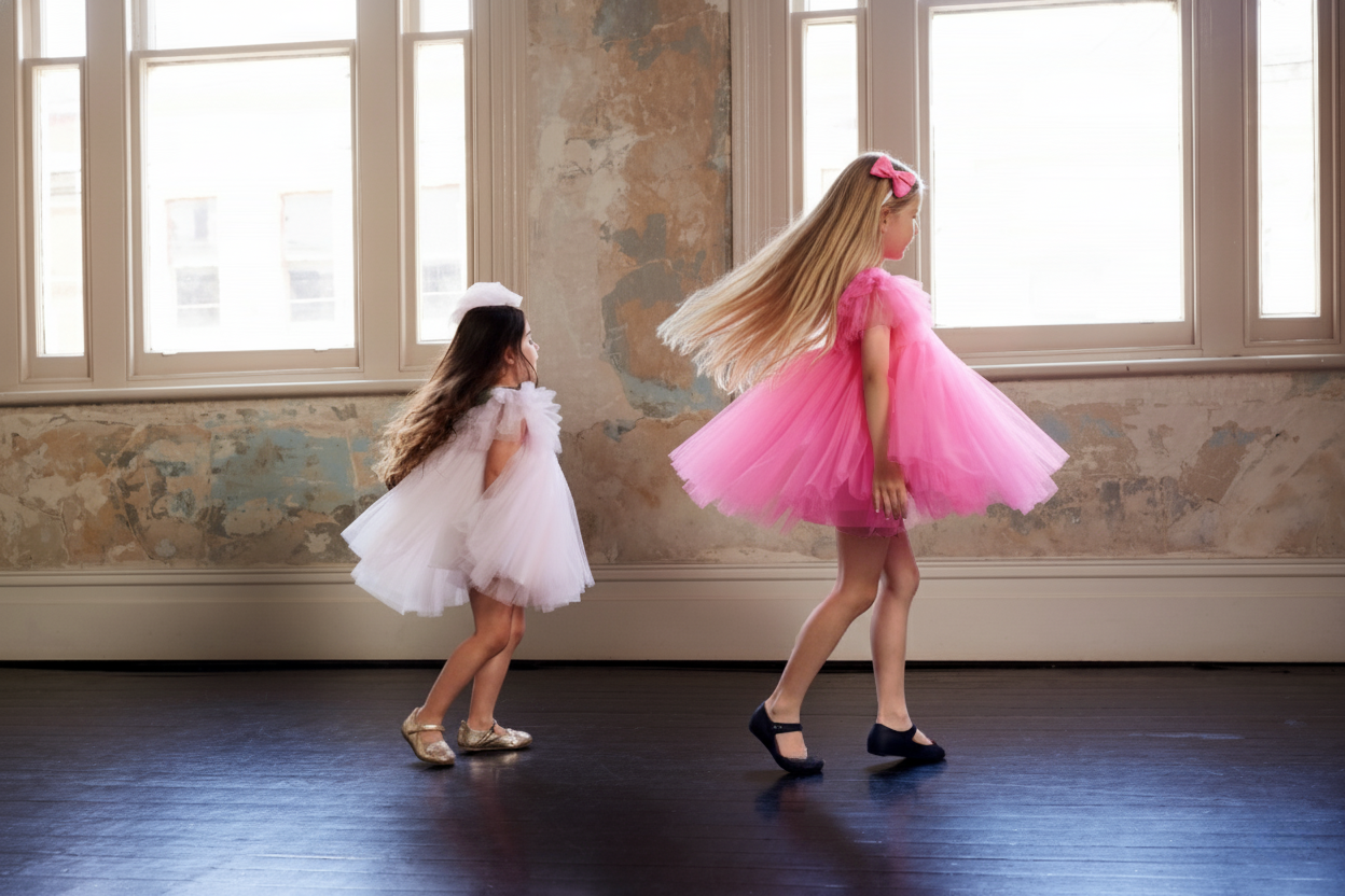 Baby Girls Bell Sequin Tulle Marshmallow Dress Top