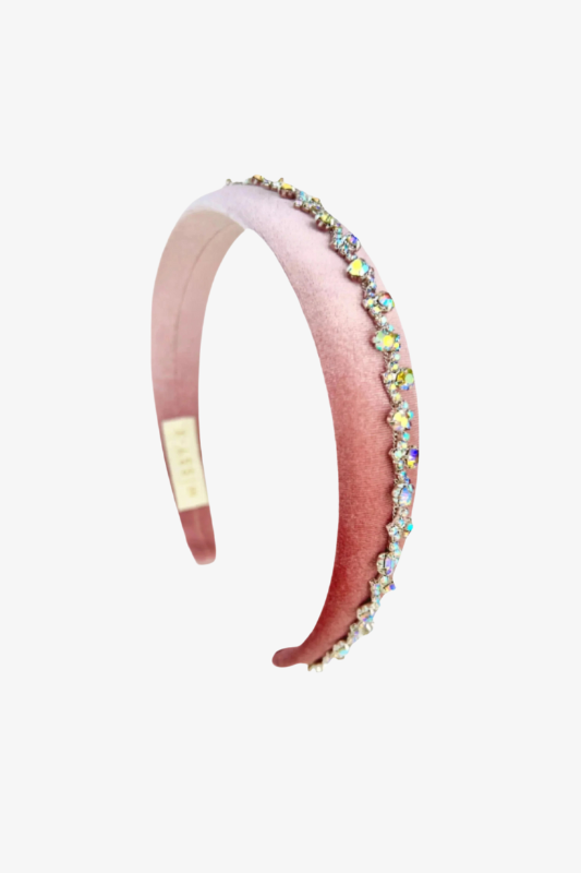 Girls accessories Velvet Crystal Pink Hairband