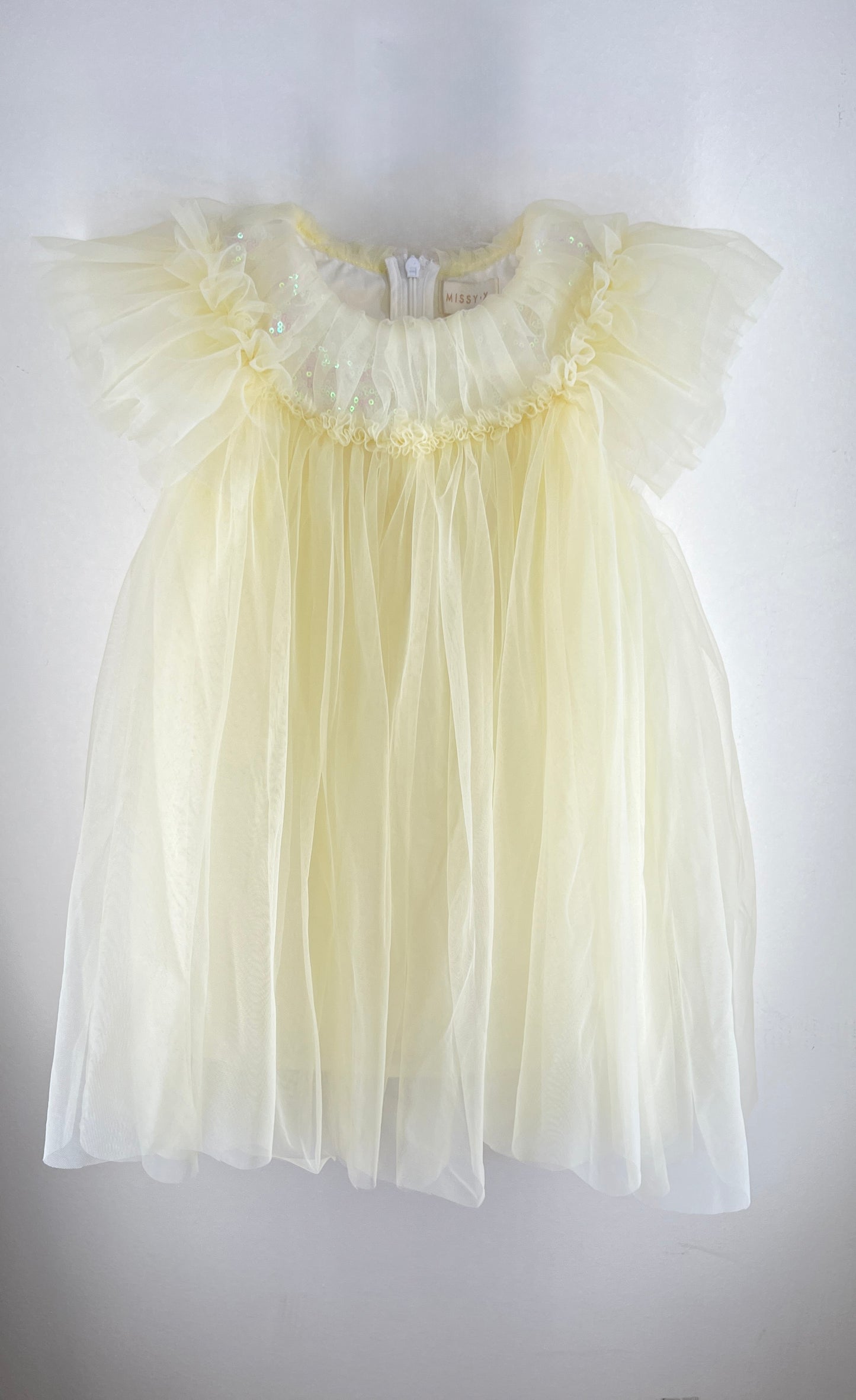 Baby Girls Yellow Tulle Sequin Dress