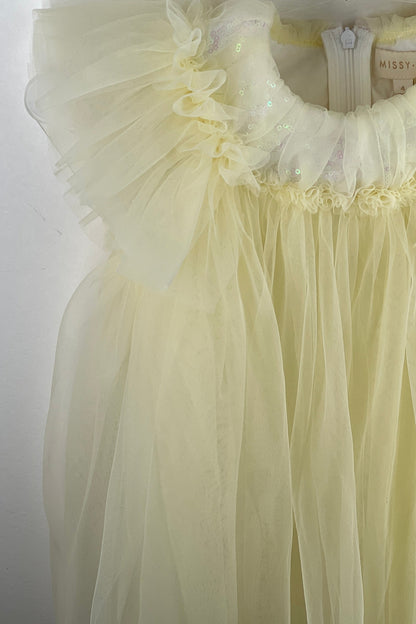 Baby Girls Yellow Tulle Sequin Dress