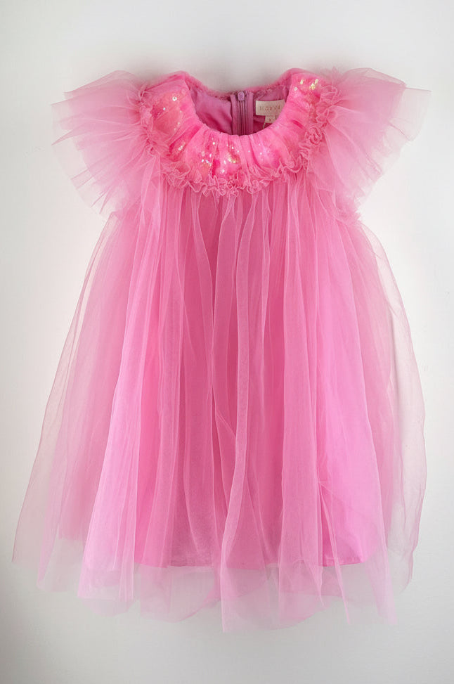 Baby Girls Rose Tulle Sequin Dress