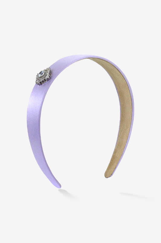 Girls Crystal Mulberry Silk Purple Hairband