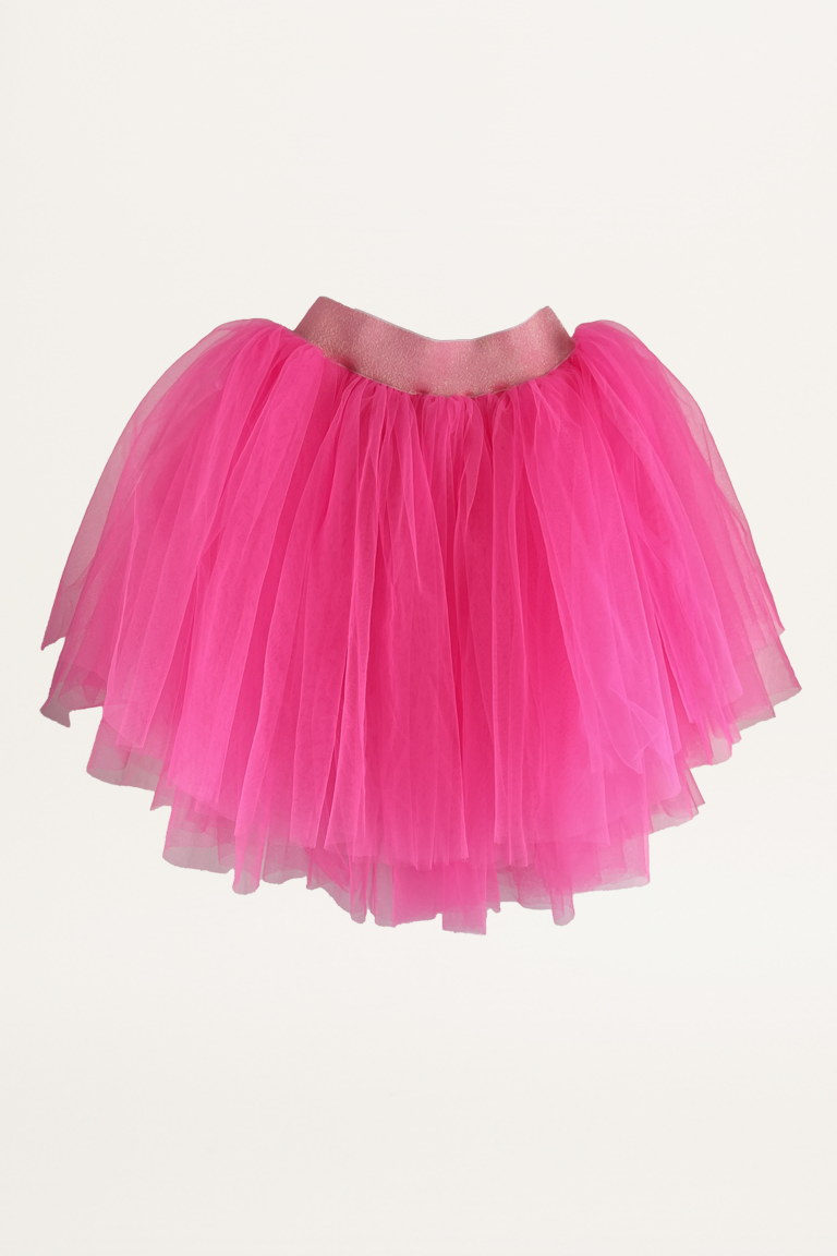 Girls Cartwheel Airy Unlined Tutu Skirt Hot Pink