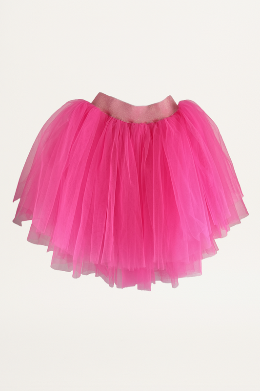 Girls Cartwheel Airy Unlined Tutu Skirt Hot Pink